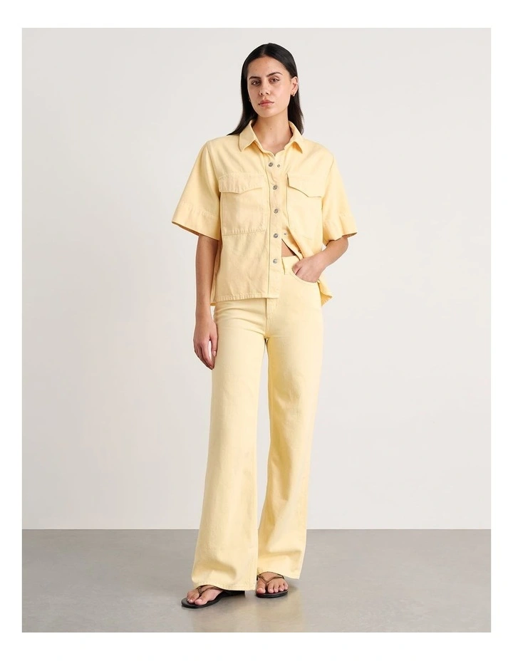 Loe Denim Shirt in Yellow image 5
