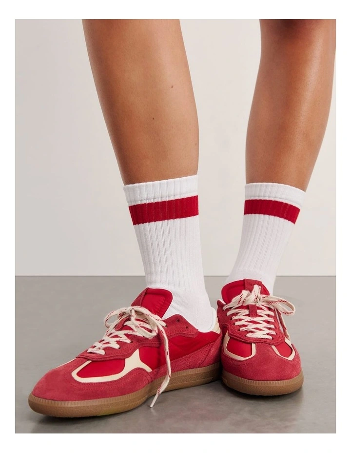 Embroidered Sport Socks in Multi image 1