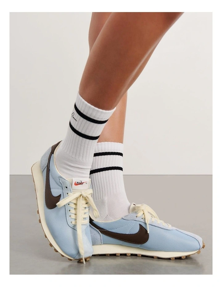 Embroidered Sport Sock in White image 4