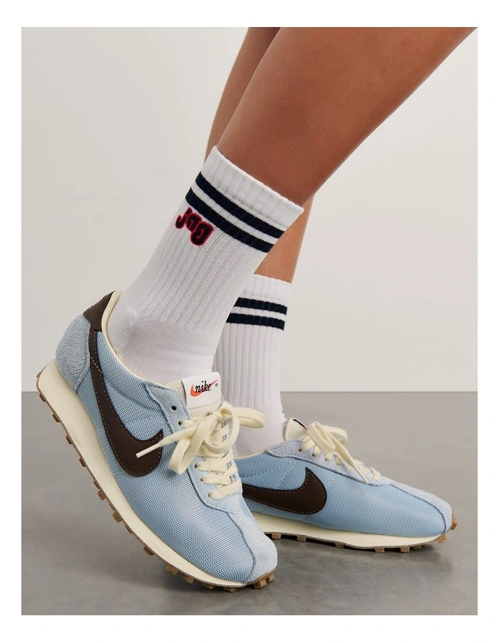 Jag Embroidered Sport Socks in White image 1
