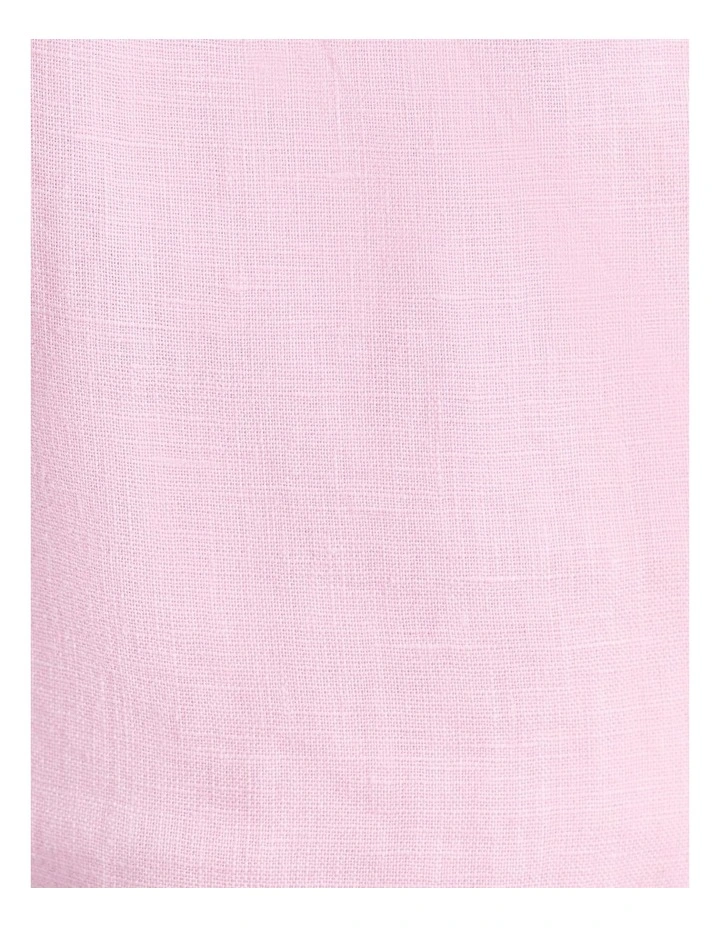 Gigi Linen Pull On Short in Pink image 7