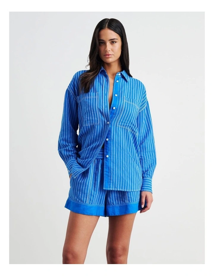 Winona Stripe Shirt in Blue image 1
