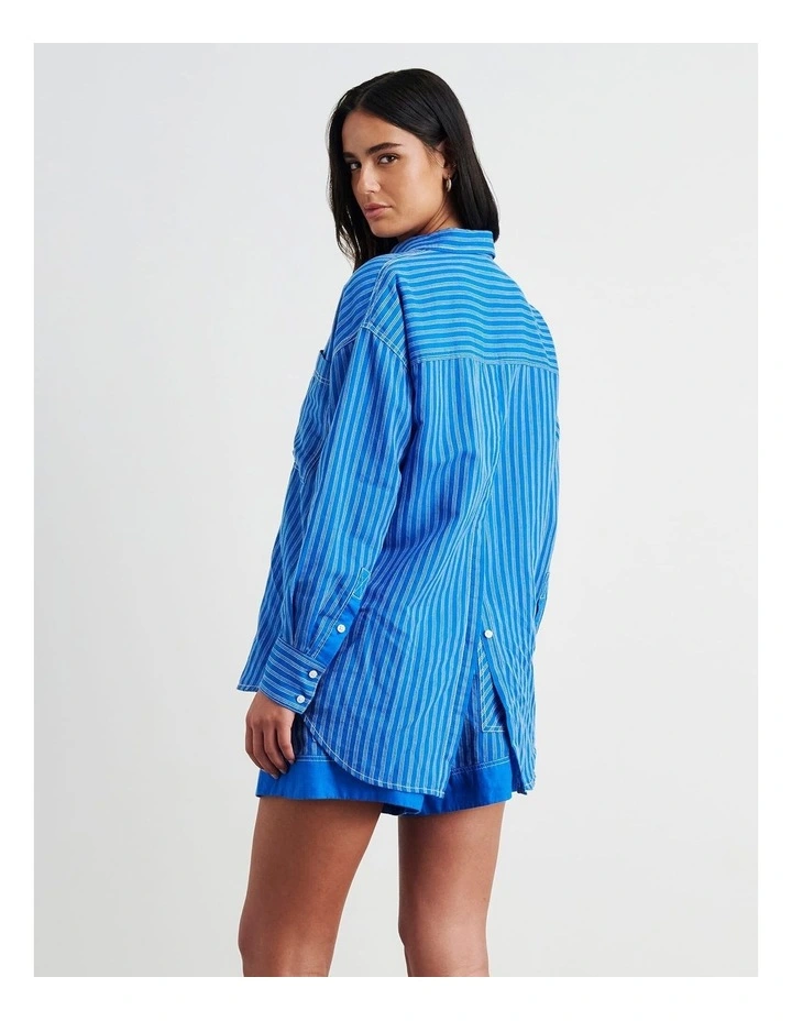 Winona Stripe Shirt in Blue image 2