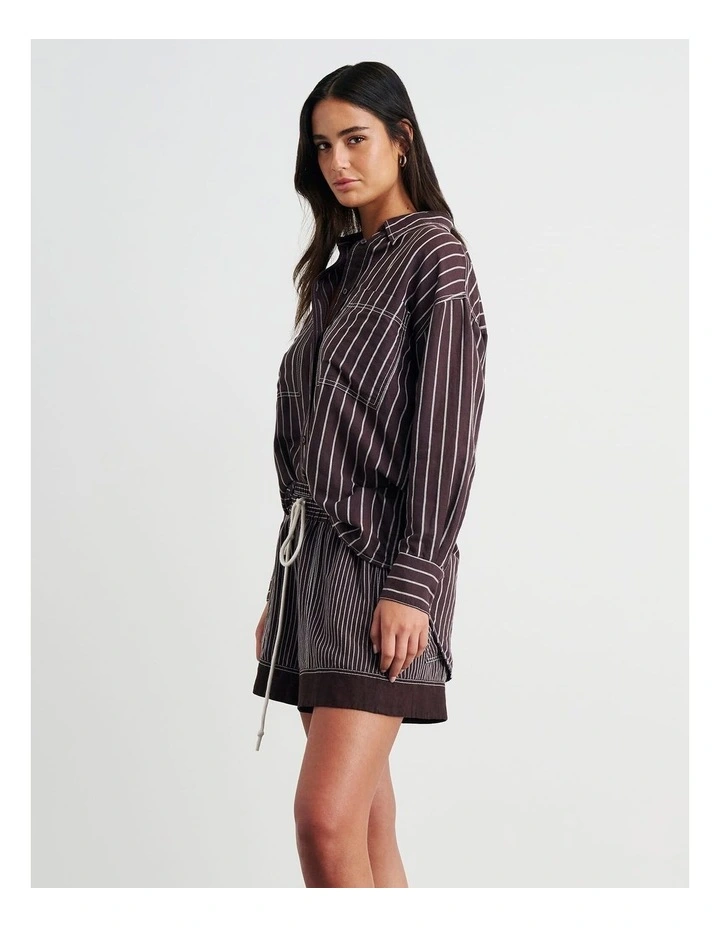 Winona Stripe Shirt in Red image 3