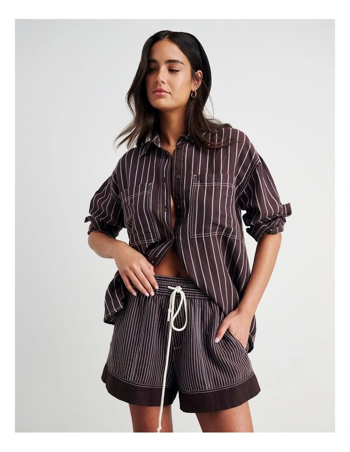 Winona Stripe Shirt in Red image 4