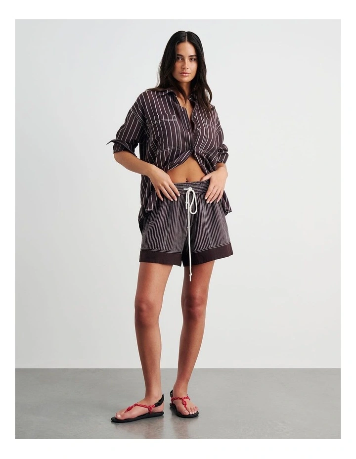 Winona Stripe Shirt in Red image 5