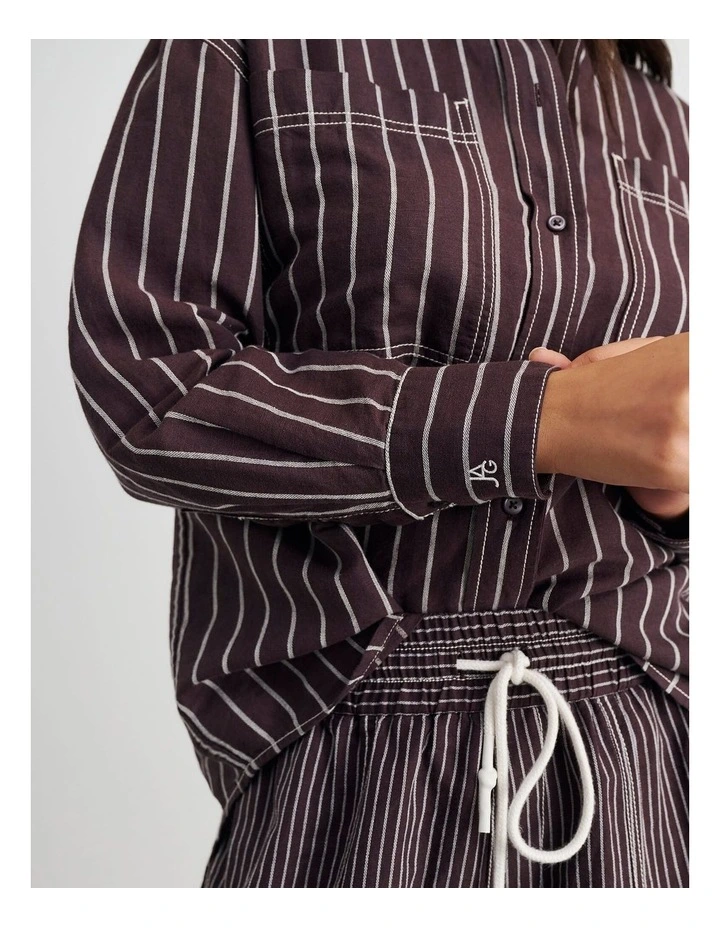 Winona Stripe Shirt in Red image 6