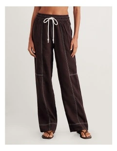 Sabine Linen Relaxed Leg Pant