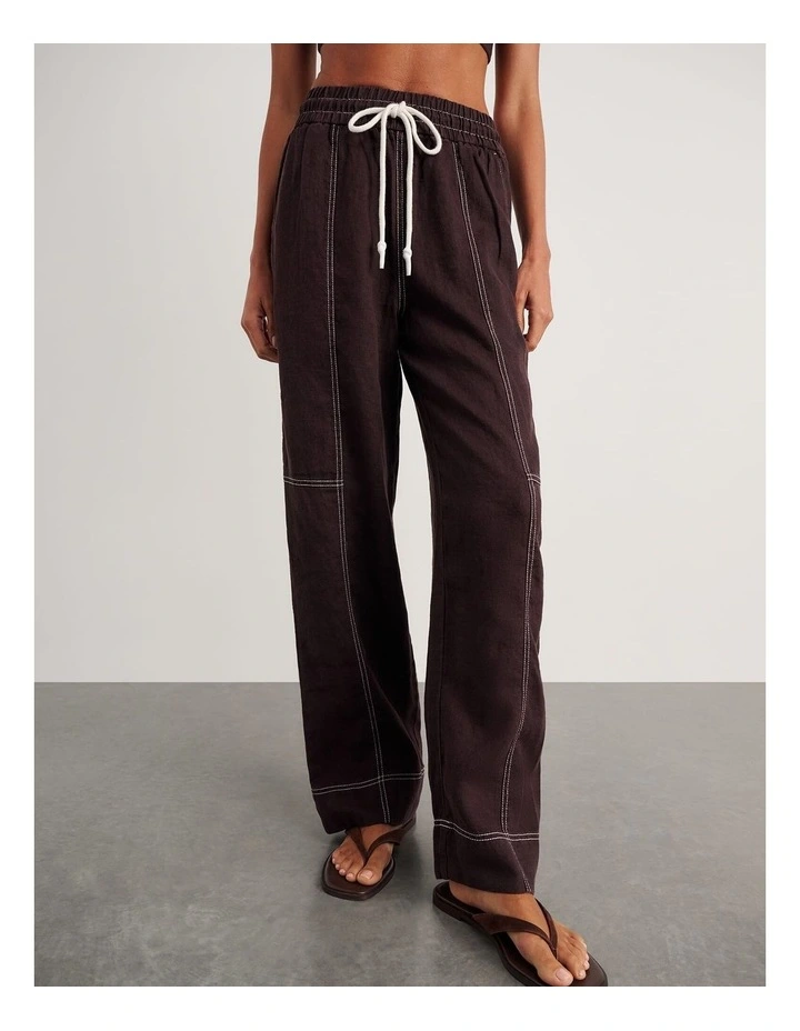 Sabine Linen Relaxed Leg Pant image 4