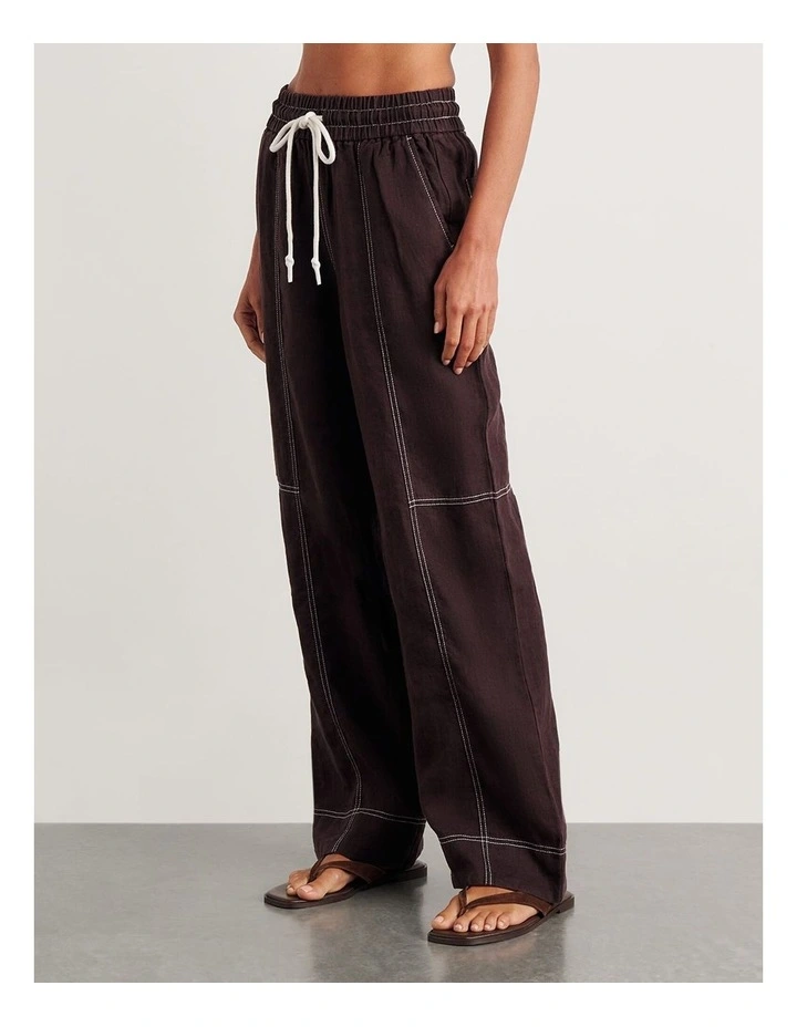 Sabine Linen Relaxed Leg Pant image 5