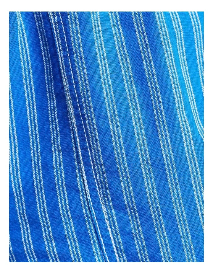 Gigi Stripe Pull On Short in Blue image 7