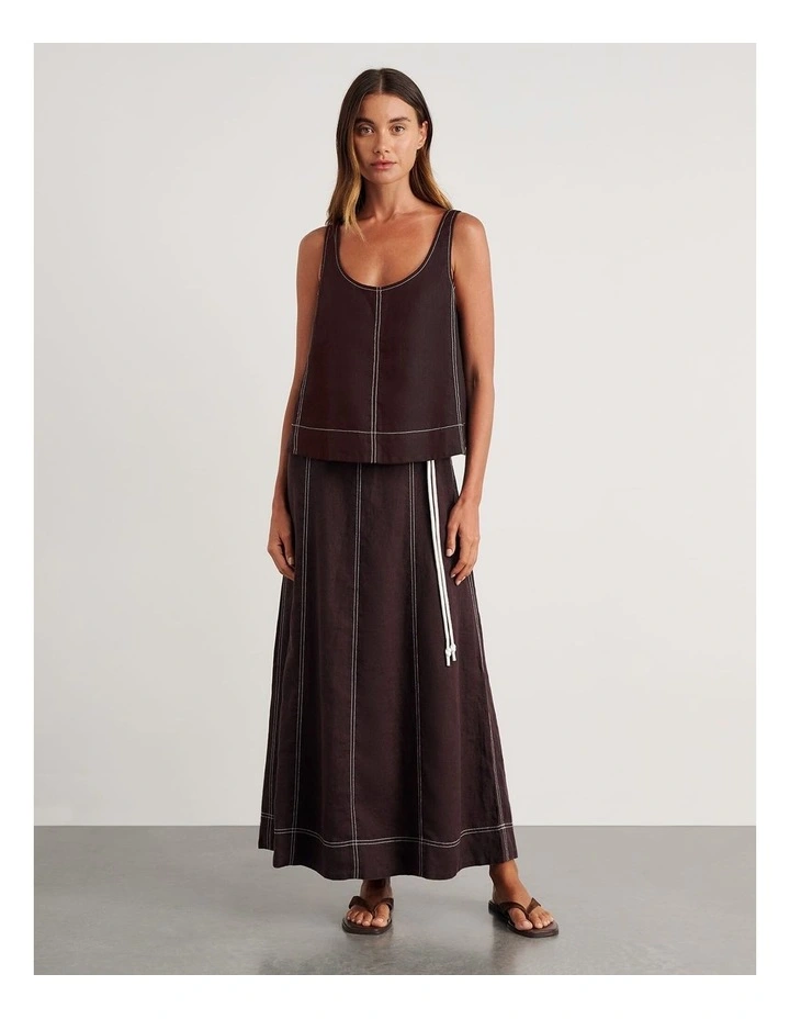 Sabine Linen Maxi Skirt image 6