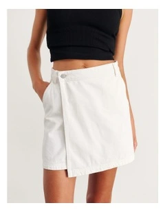 Anais Mini Denim Wrap Skirt