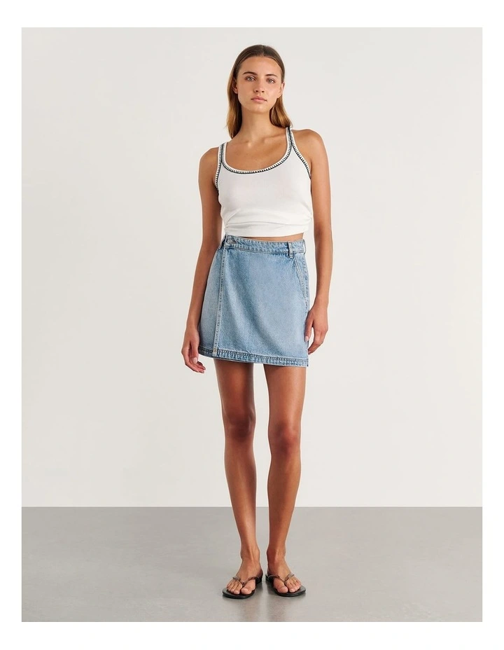 Anais Mini Denim Wrap Skirt image 3