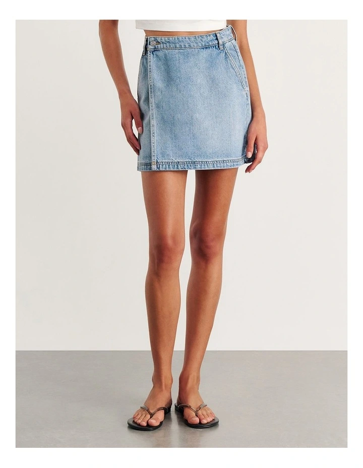 Anais Mini Denim Wrap Skirt image 6