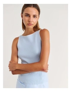 Lydia Contrast Knit Tank