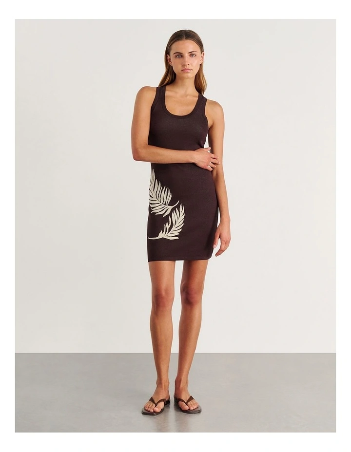 Roam Knit Mini Dress in Brown image 4