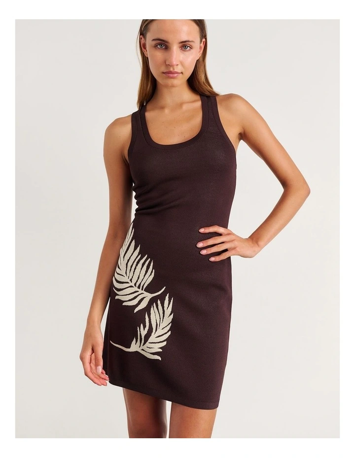 Roam Knit Mini Dress in Brown image 5