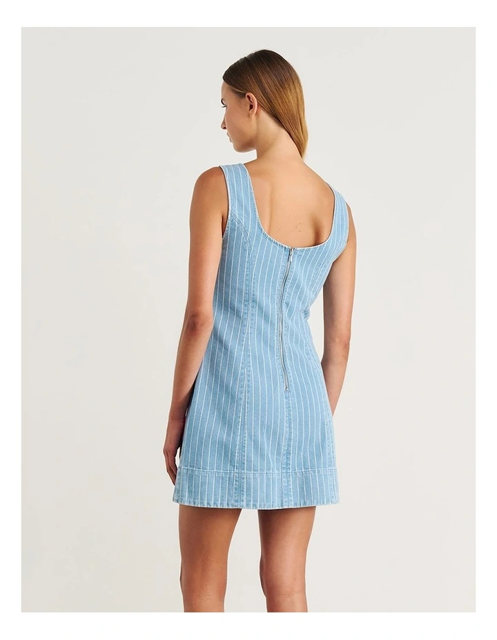 Nfw Stripe Denim Shift Dress image 2