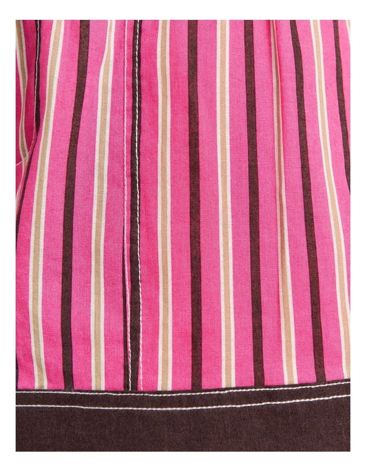 Gigi Stripe Pull On Short in Pink image 5
