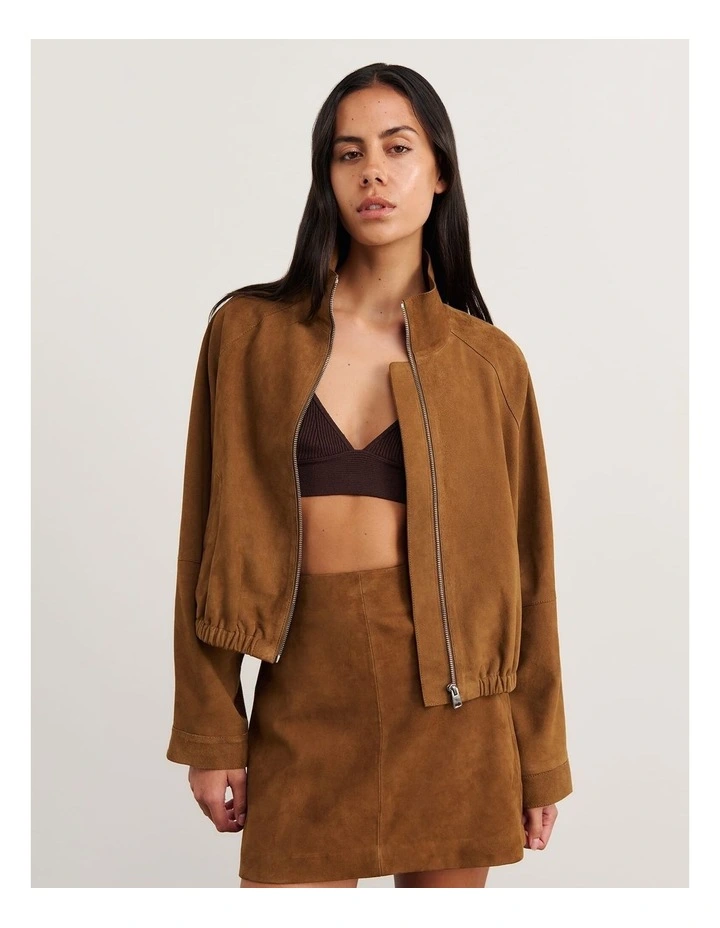 Ophelia Suede Bomber image 1