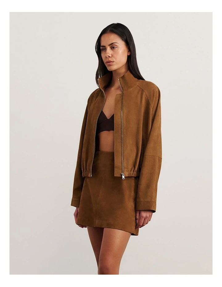 Ophelia Suede Bomber image 3