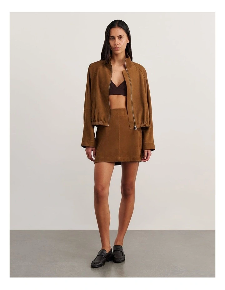 Ophelia Suede Bomber image 4