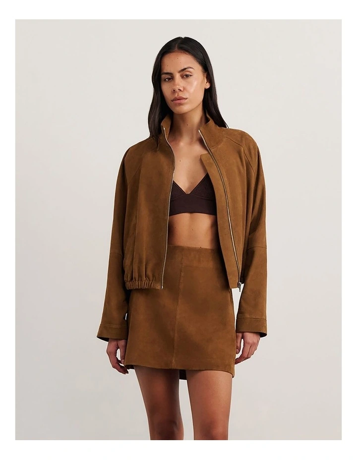 Ophelia Suede Bomber image 5