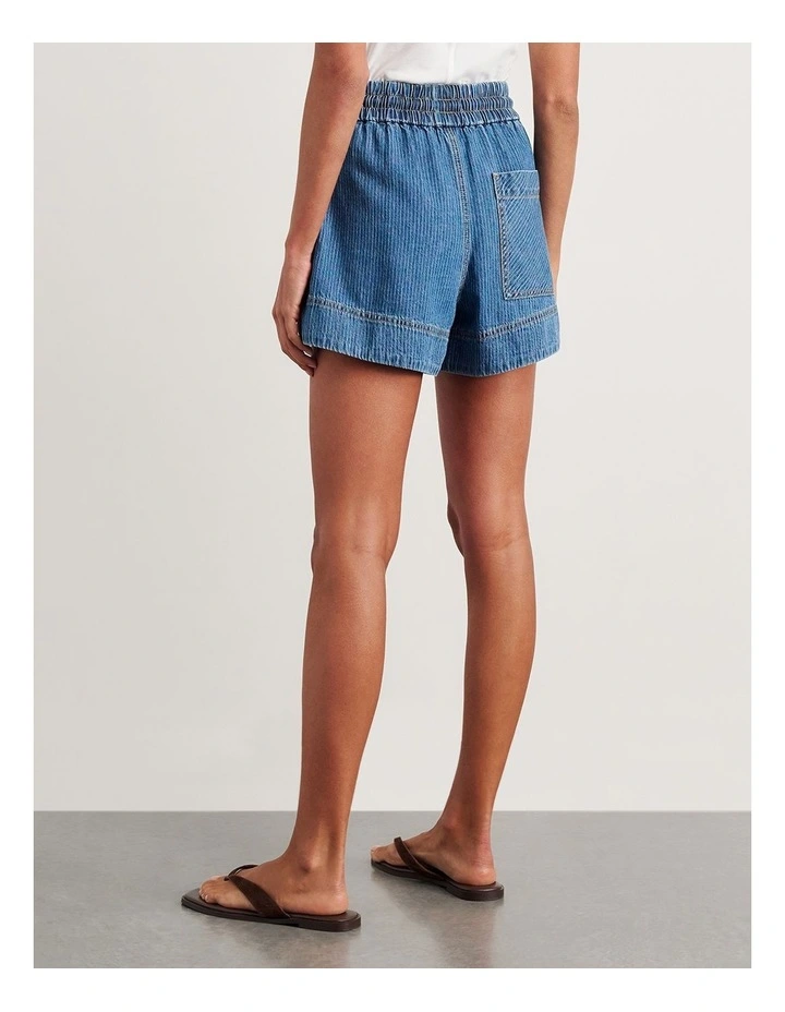 Loe Pull On Short in Blue image 2