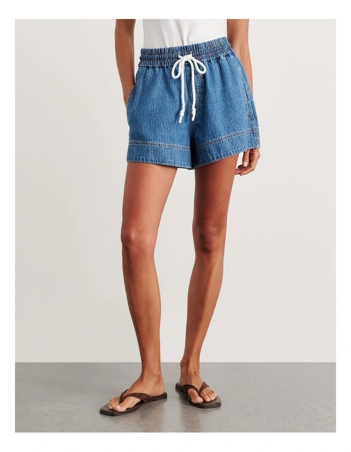 Loe Pull On Short in Blue image 5