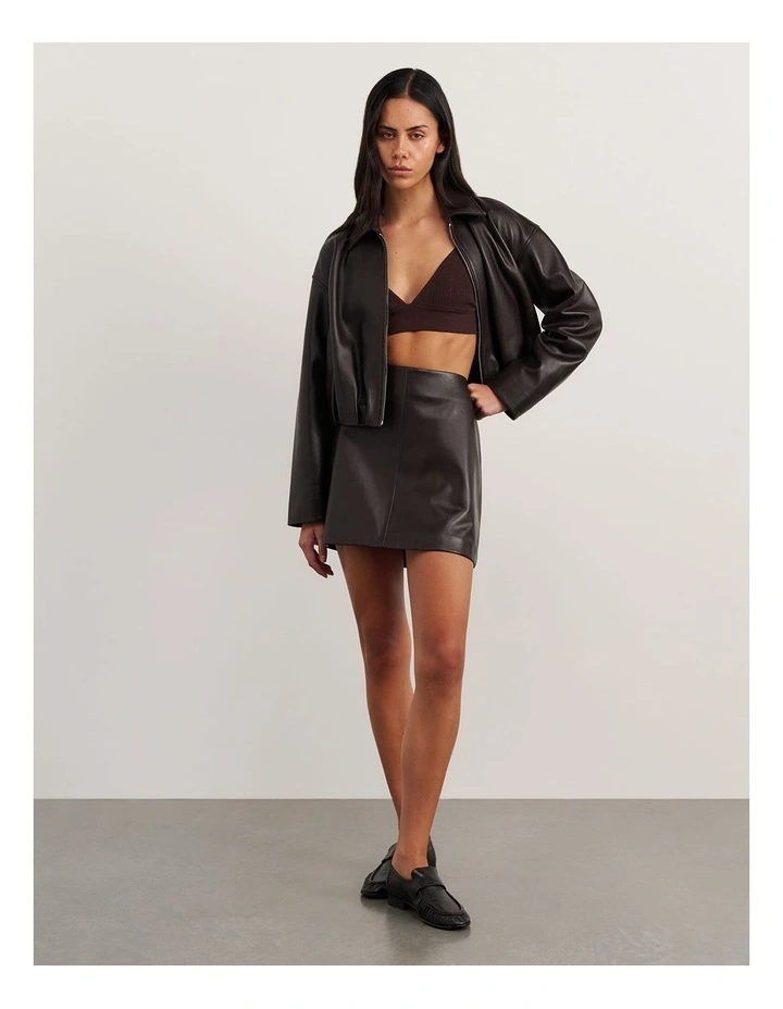 Leather Mini Skirt image 4