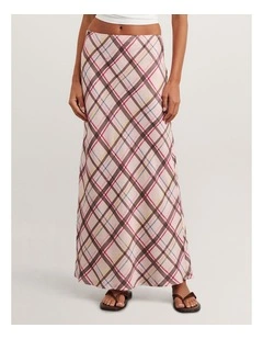 Painterly Bias Skirt in Multi