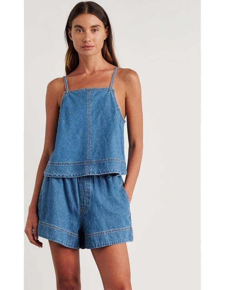 Loe Tie Cami in Blue image 1