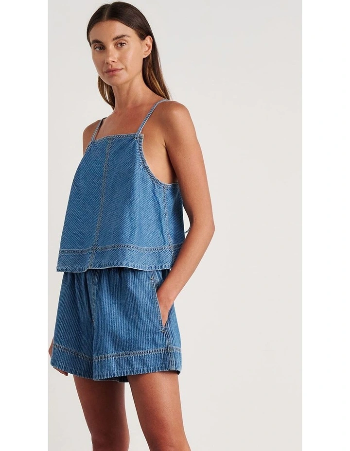 Loe Tie Cami in Blue image 3