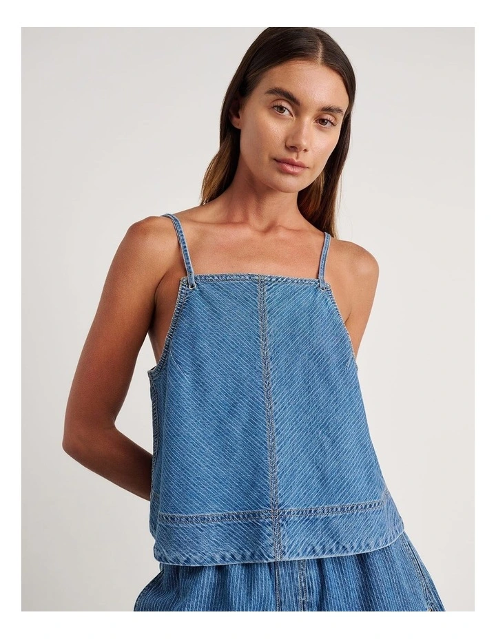 Loe Tie Cami in Blue image 5