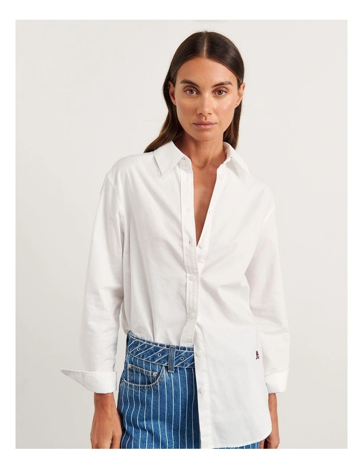 Oxford Shirt in White image 6