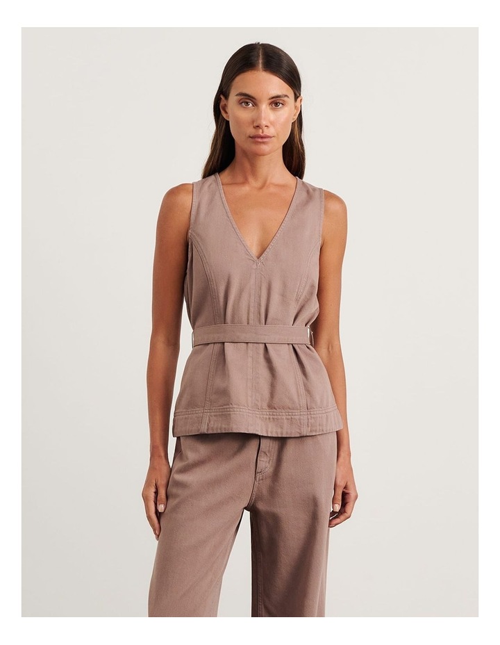 Loe Belted Top in Latte