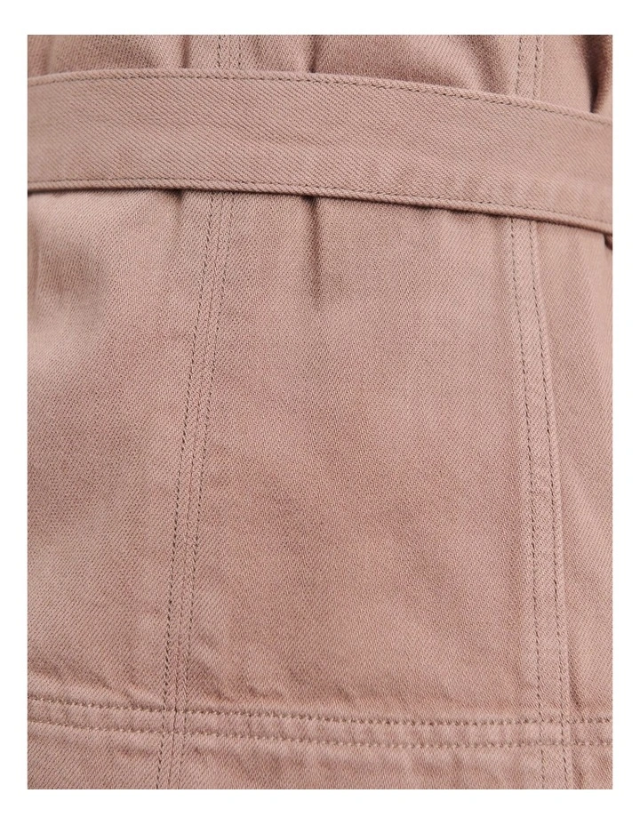 Loe Belted Top in Latte image 7