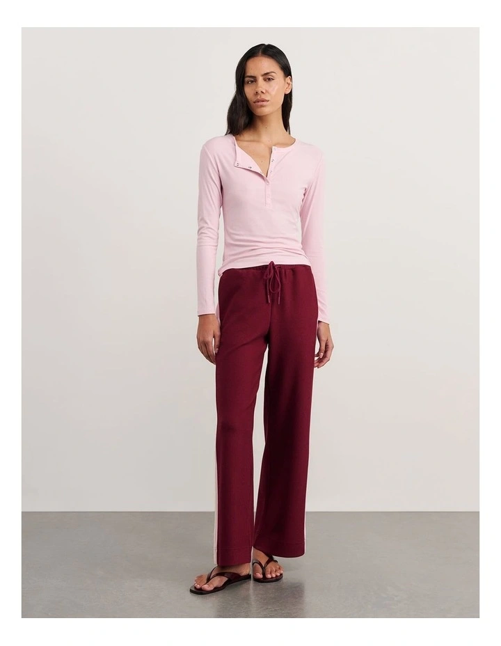 Celina Henley Top in Pink image 4