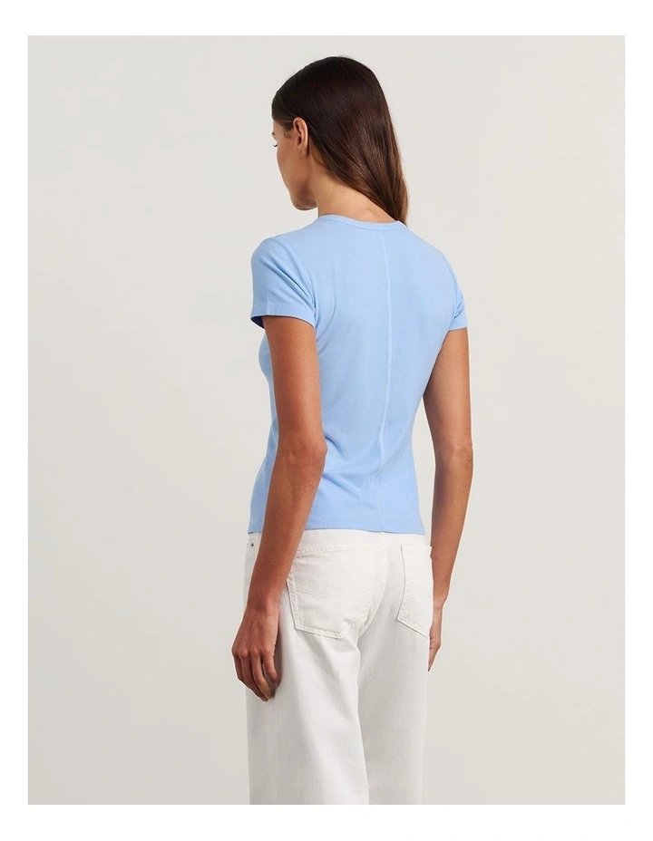 Celina Short Sleeve Top in Blue image 2