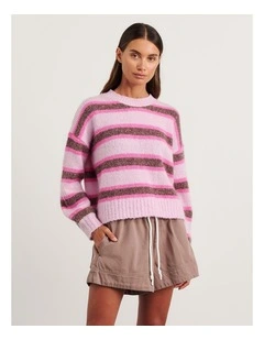 Lily Crew Sweater in Pink