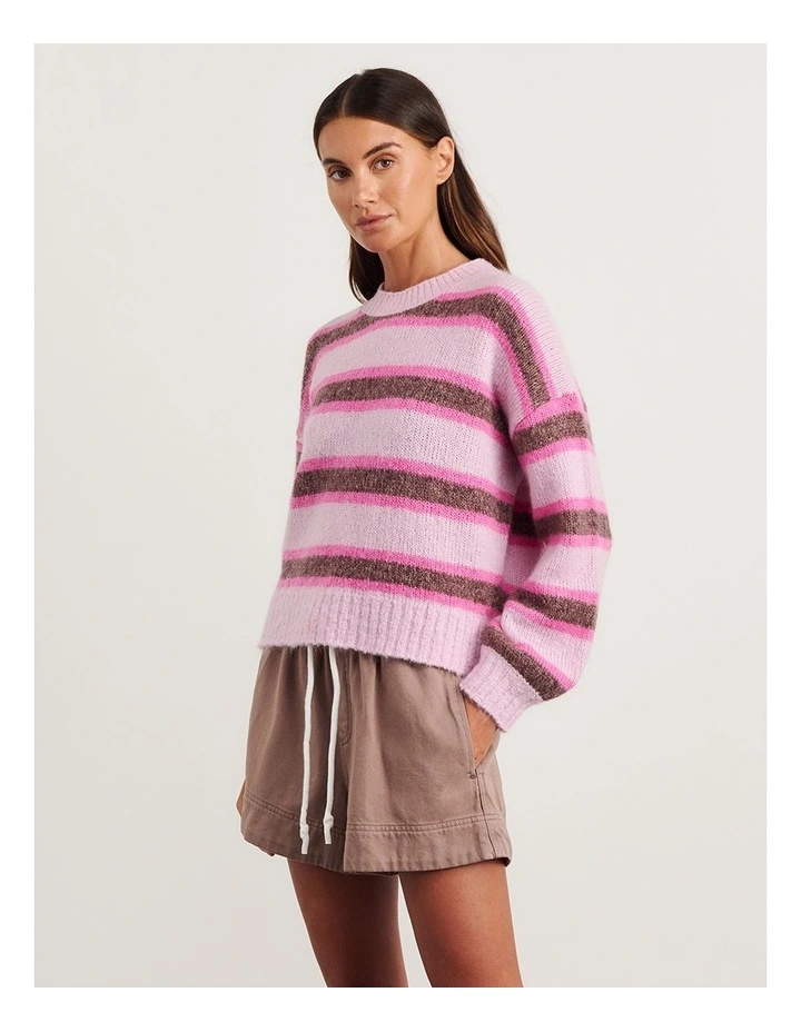 Lily Crew Sweater in Pink image 3