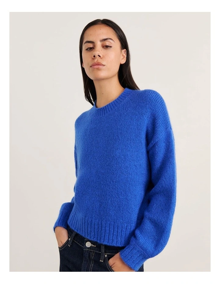 Lily Crew Sweater in Cobalt image 1
