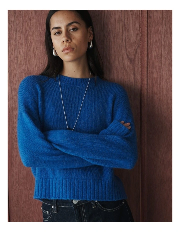 Lily Crew Sweater in Cobalt image 4