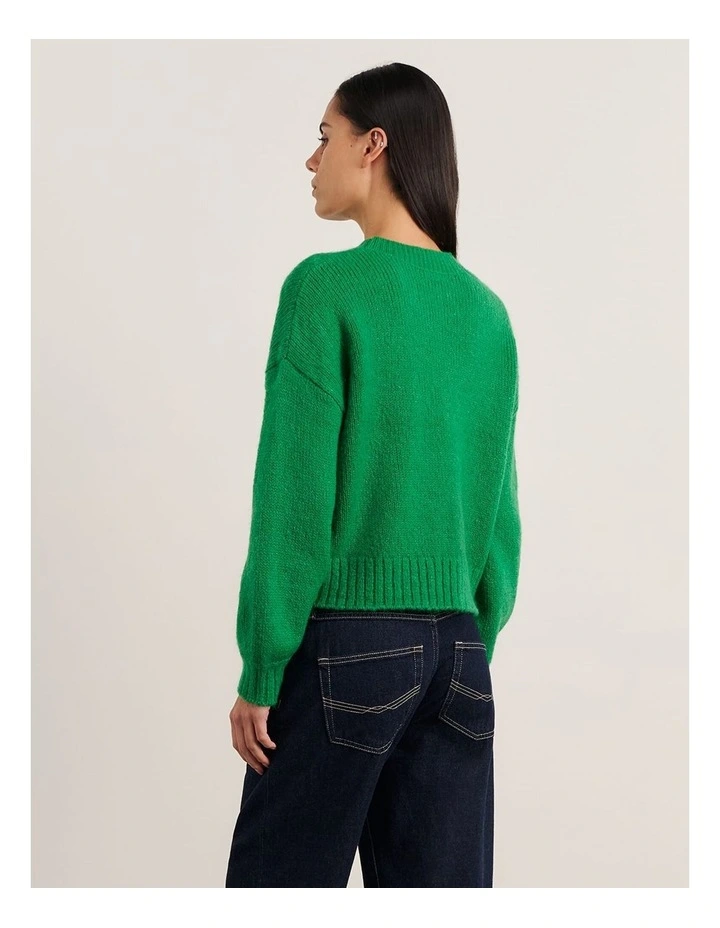 Lily Crew Sweater in Bright Green image 2