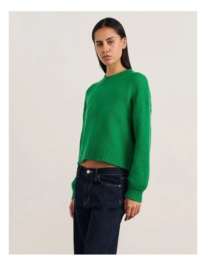 Lily Crew Sweater in Bright Green image 3
