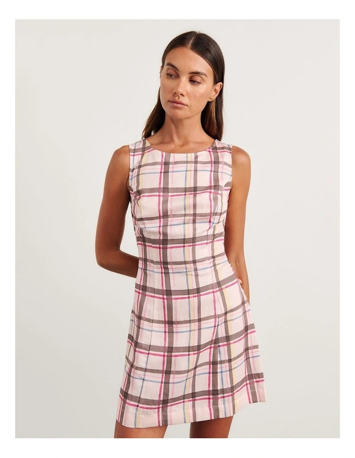 Painterly Mini Dress in Multi image 5