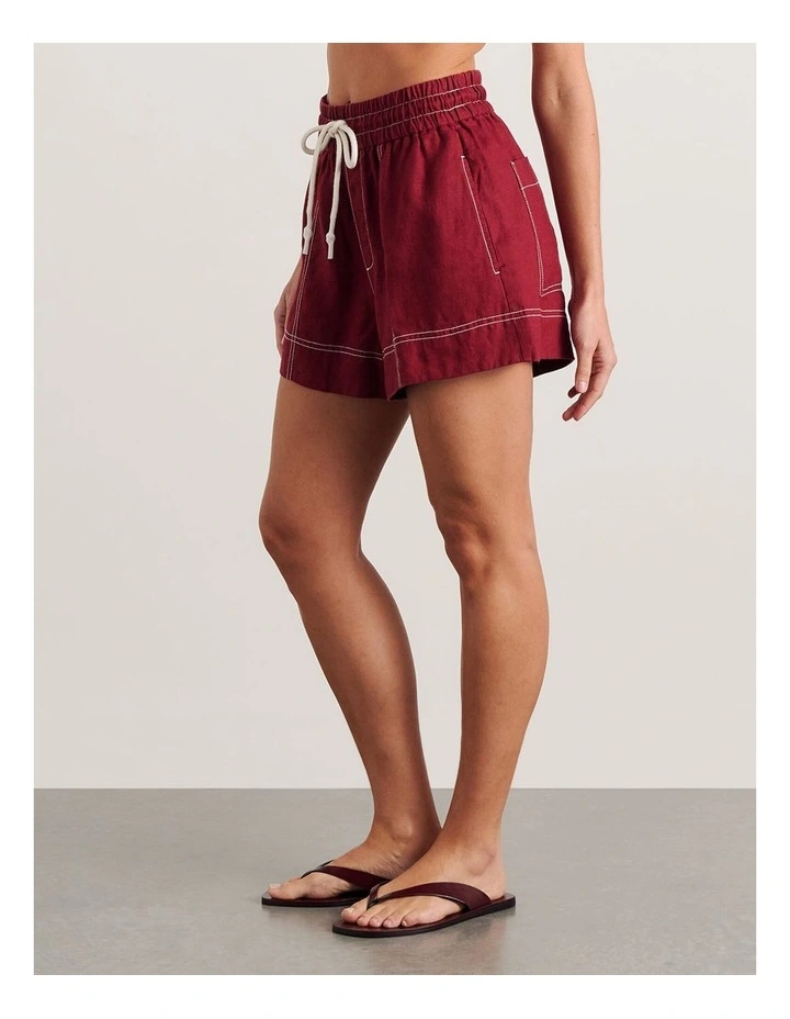 Gigi Linen Pull On Short image 3