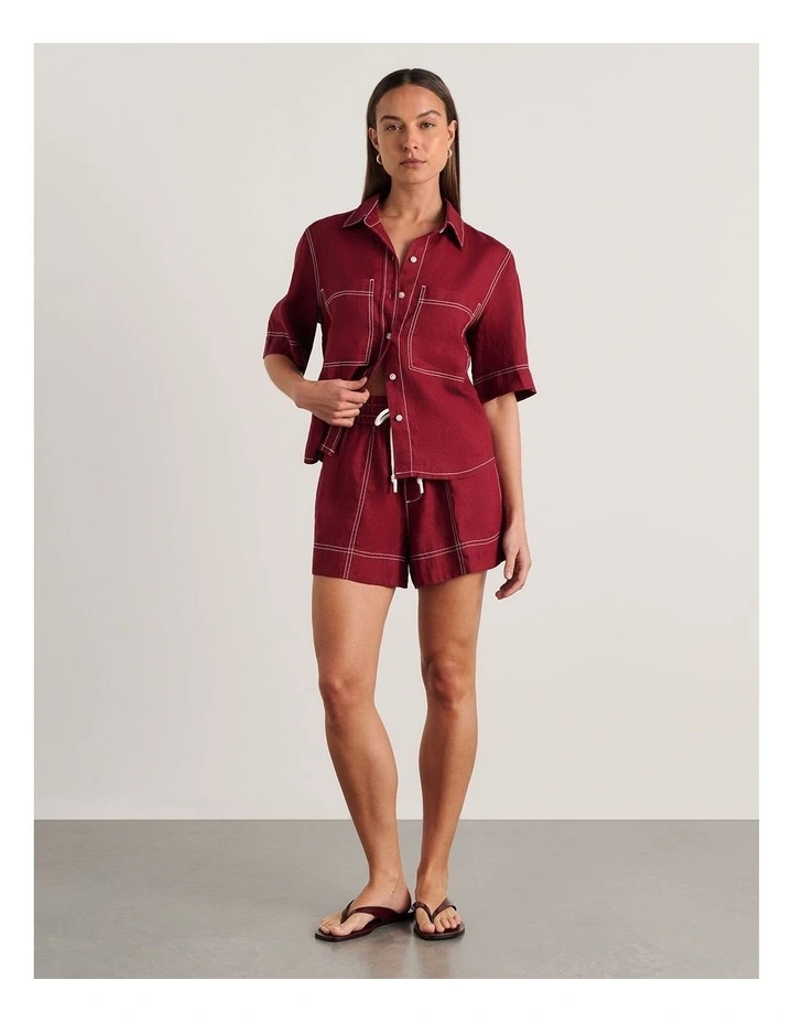 Gigi Linen Pull On Short image 4
