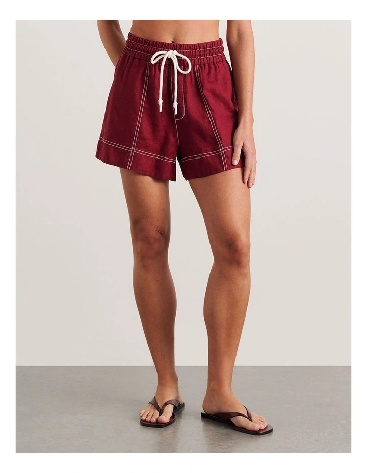 Gigi Linen Pull On Short image 5